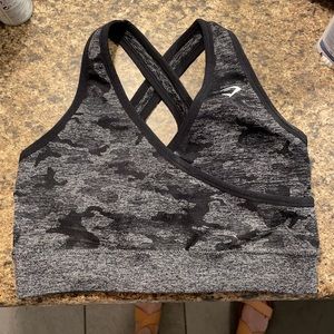 Black Camo Gymshark Sports bra